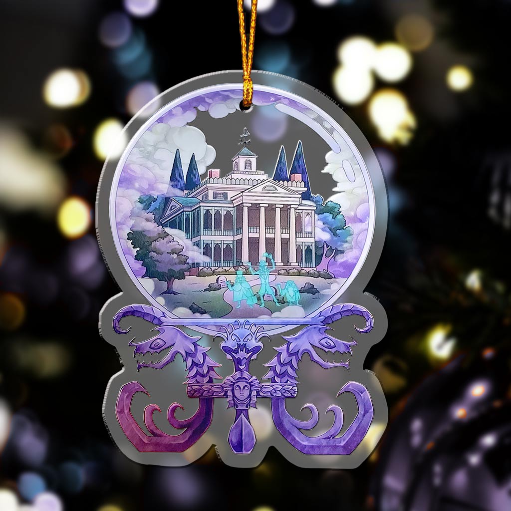 Haunted Mansion Crystal Ball - Christmas Mouse Transparent Ornament