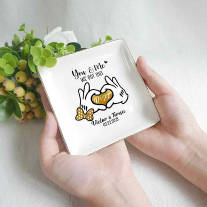 I'm Yours - Personalized Couple Mouse Jewelry Dish