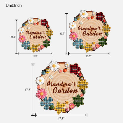 Grandma's Garden - Personalized Wood Sign