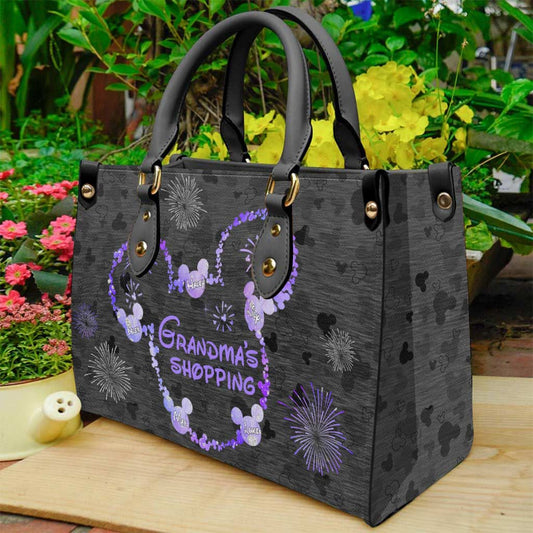 Grandma's Shopping - Personalized Mother's Day Grandma Leather Handbag