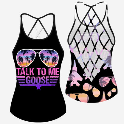 Top Girls - Independence Day Top Gun Cross Tank Top