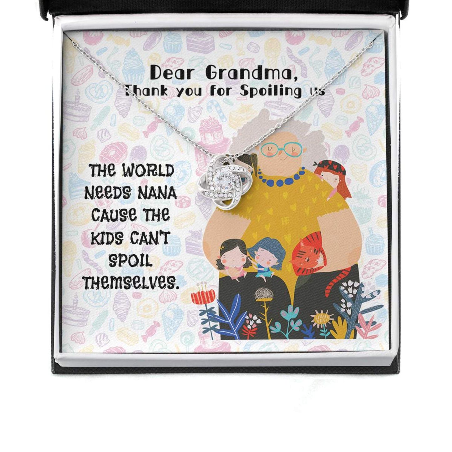 Funny & Cute Gift For Your Cool Nana On Mother's Day - Grandma Love Knot Necklace 0921