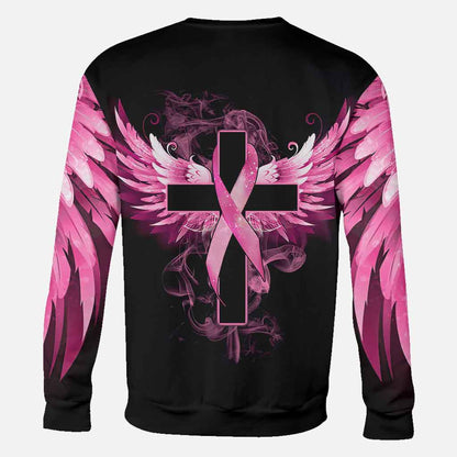 Breast Cancer True Cross Wings Breast Cancer Awareness All Over T-shirt and Hoodie
