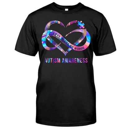 Love Needs No Words - Autism Awareness T-shirt and Hoodie 112021