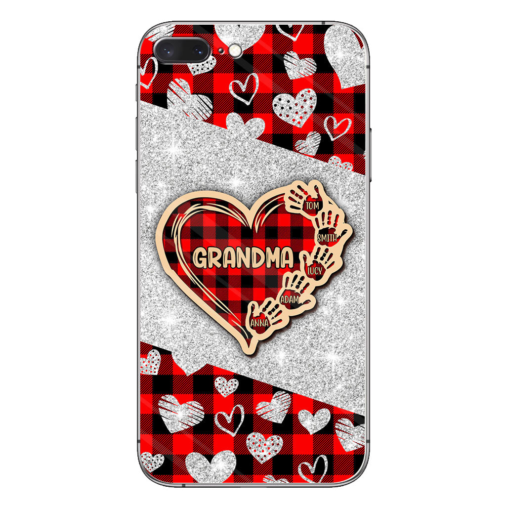 Valentine Heart Grandma - Personalized Grandma Phone Case