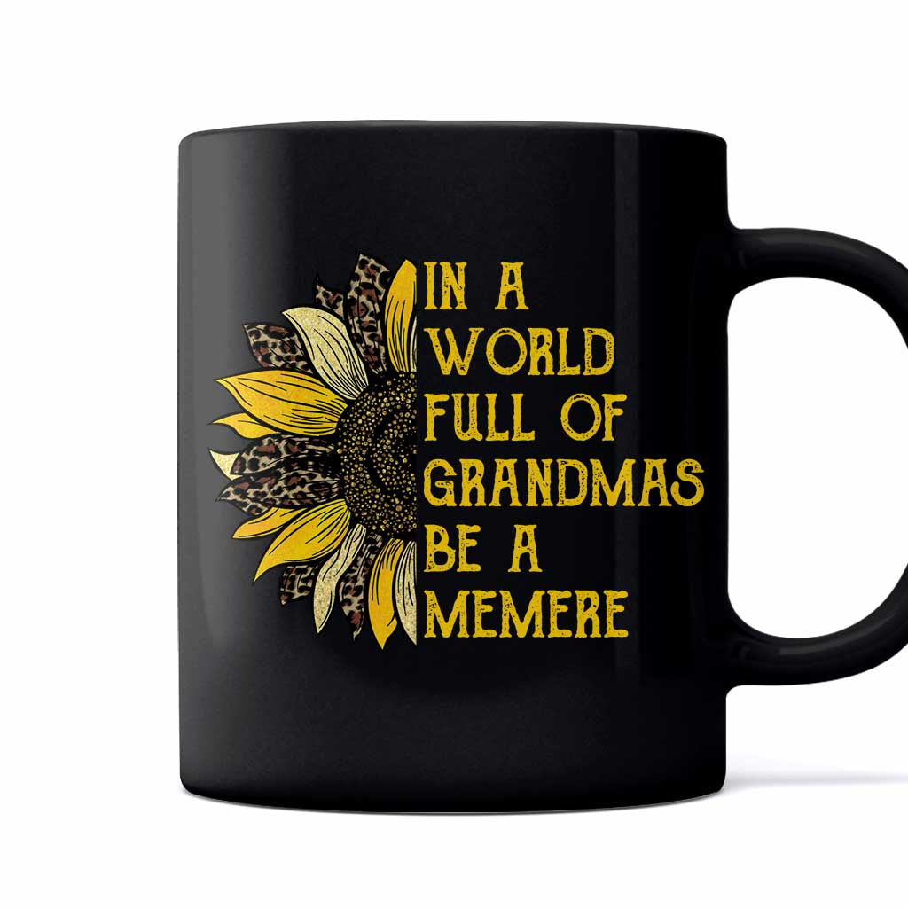 Womens World Full Of Grandmas Be A Memere Leopard - Grandma Mug 0921