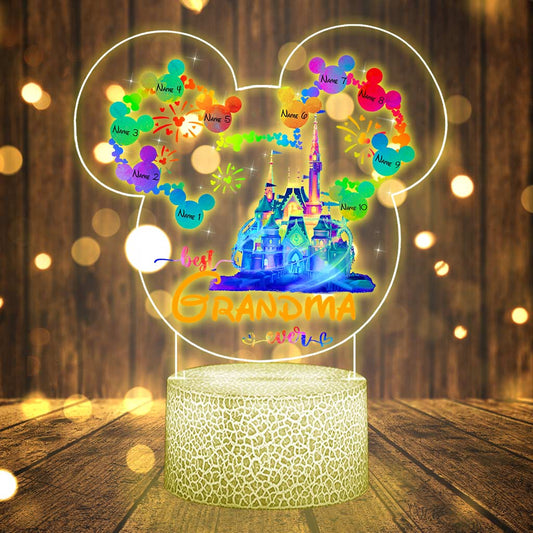 Best Grandma Ever - Personalized Shaped Plaque Light Base