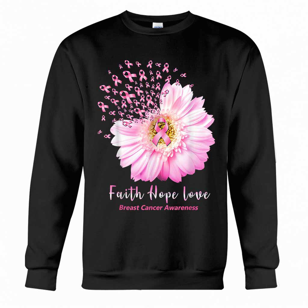 Faith Hope Love Breast Cancer Awareness T-shirt and Hoodie 092021