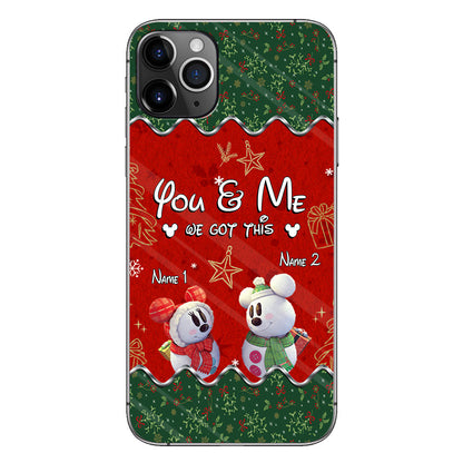You & Me - Personalized Christmas Mouse Phone Case