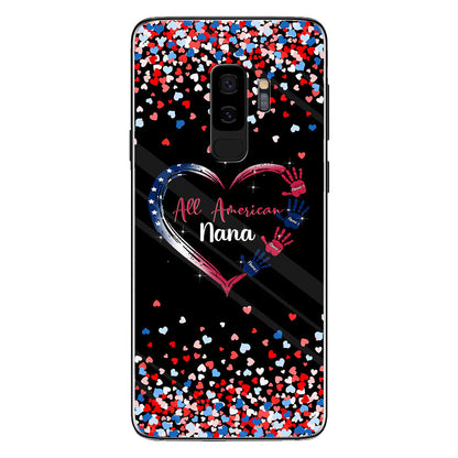 Nana's Heart - Personalized Independence Day Grandma Phone Case