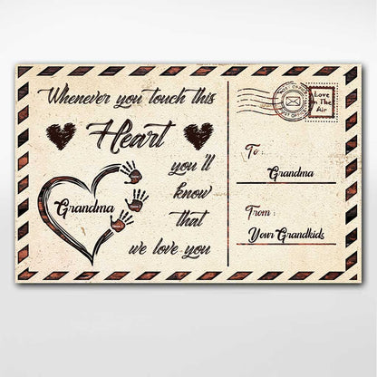 Whenever You Touch This Heart - Personalized Mother's Day Grandma Poster