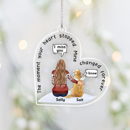 My Changed Forever - Personalized Christmas Dog Transparent Ornament