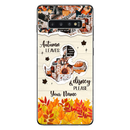 Autumn Leaves And Mouse Ears Please - Personalized Fall Mouse Phone Case
