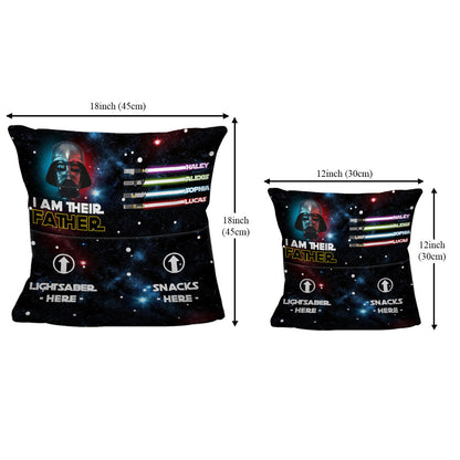 I Am Their Father - Personalized The Force Pocket Pillow