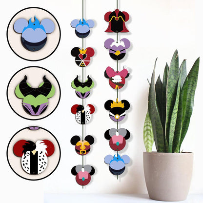 Mouse Ears Villain - Personalized 6 Pieces Garland