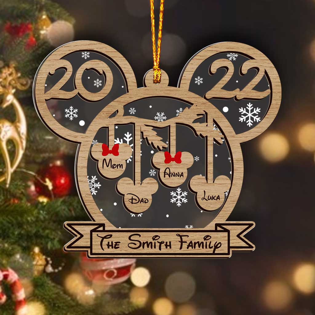 Magical Family - Personalized Christmas Mouse Layers Mix Ornament