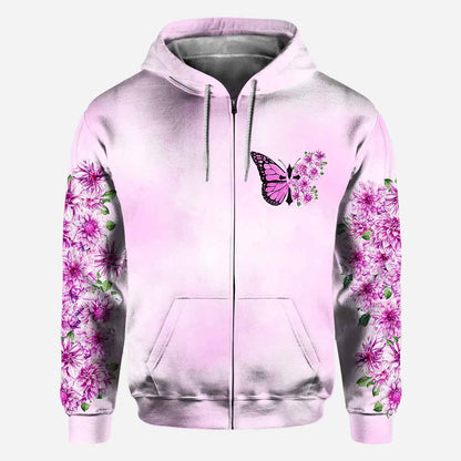 We Wear Pink for My Mom - Personalized Breast Cancer Awareness All Over T-shirt and Hoodie