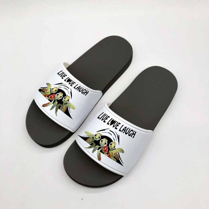 Live Love Laugh - Turtle Slide Sandals