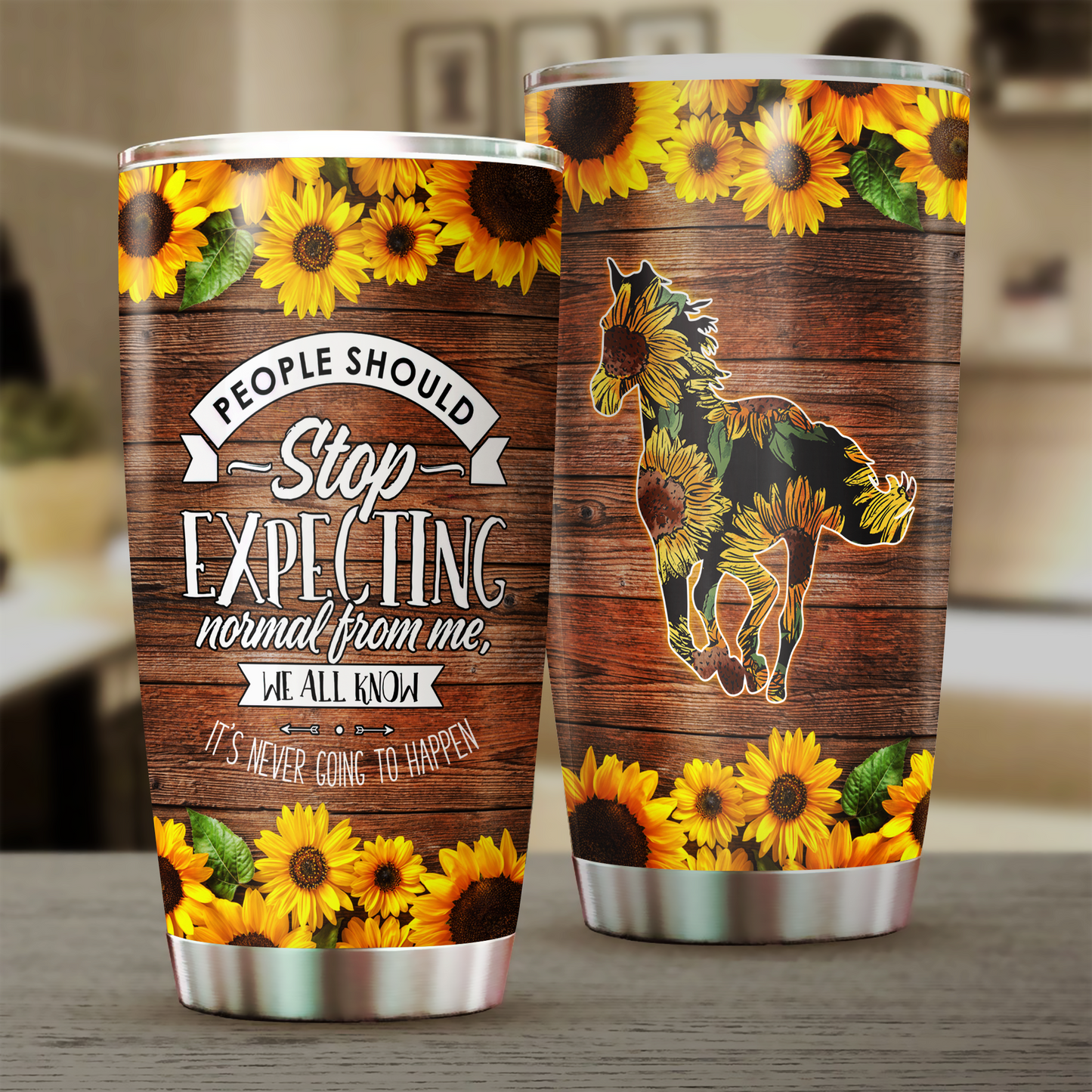 Stop Expecting normal from me Horse Tumbler 0523