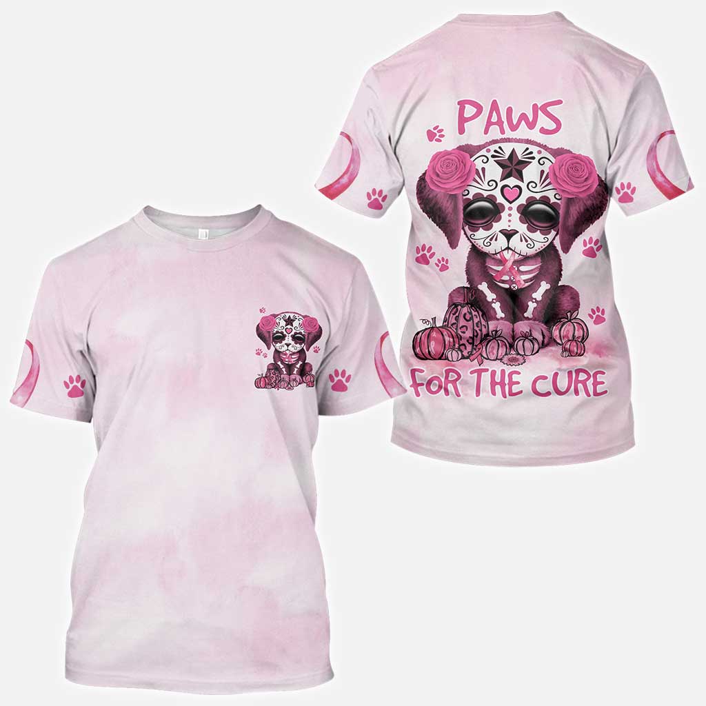 Fight Paws for the Cure Dog Breast Cancer Awareness All Over T-shirt and Hoodie