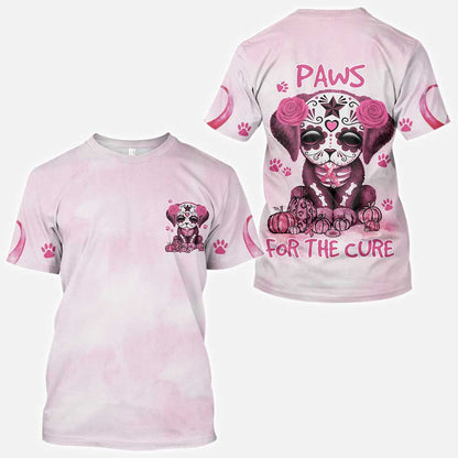 Fight Paws for the Cure Dog Breast Cancer Awareness All Over T-shirt and Hoodie