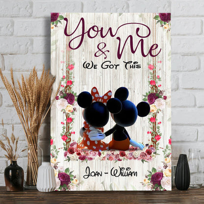 You & Me - Personalized Mouse Canvas And Poster