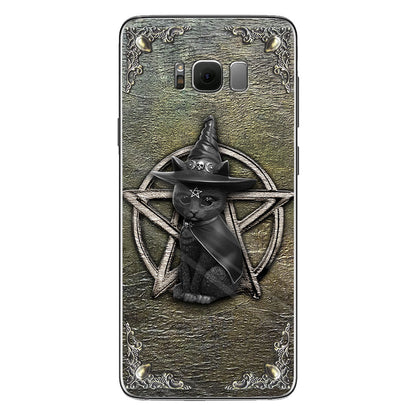 Mystical Witch - Personalized Halloween Black Cat Phone Case With 3D Pattern Print