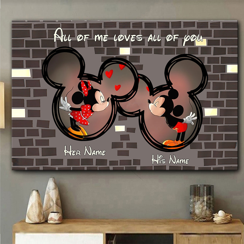Home Is Where The Heart Is - Personalized Couple Mouse Canvas And Poster