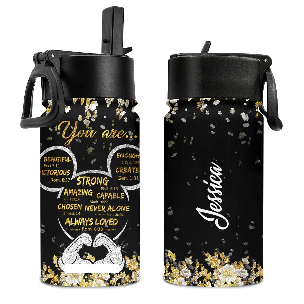 You Are - Personalized Mouse Kids Water Bottle