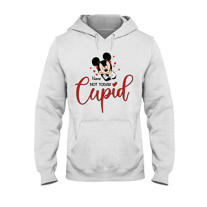 Not Today Cupid - Personalized Valentine Mouse T-shirt and Hoodie