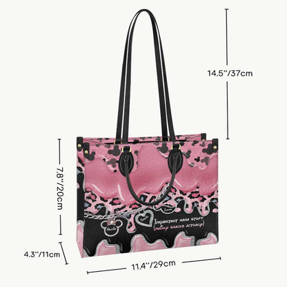 Important Nana Stuff - Personalized Leather Handbag