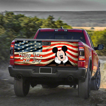 Happy 4th Of July - Independence Day Mouse Truck Tailgate Decal