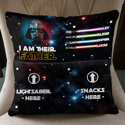 I Am Their Father - Personalized The Force Pocket Pillow