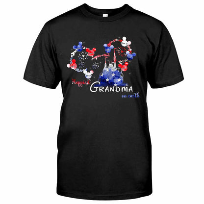 Happiest Grandma On Earth - Personalized Independence Day T-shirt and Hoodie