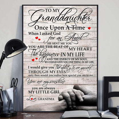 Meaningful Quote Poster From Grandma To Granddaughter - Family Poster 0921