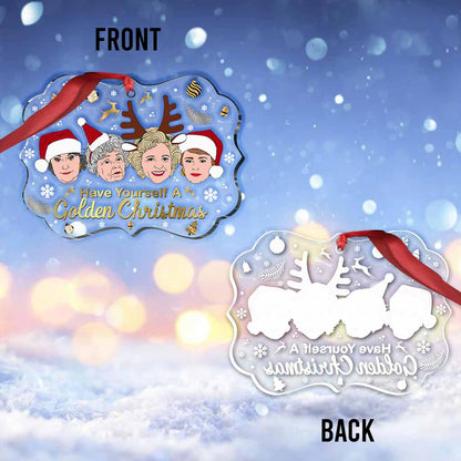 Have Yourself A Golden Christmas - Christmas Transparent Ornament