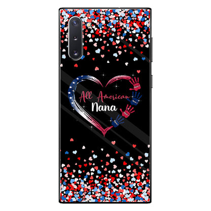 Nana's Heart - Personalized Independence Day Grandma Phone Case