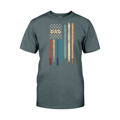 Stars And Stripes - Personalized Independence Day Father T-shirt and Hoodie