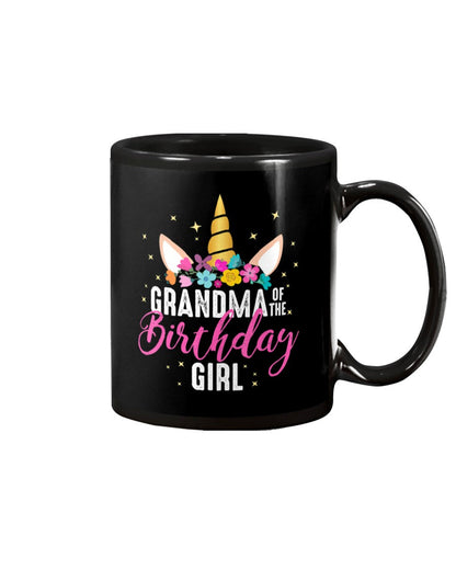 Grandma Of The Birthday Girl Grandma Gift Unicorn - Grandma Mug 0921