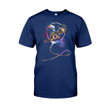 50 Years Mouse Ear Balloon EARidescent - Personalized T-shirt and Hoodie