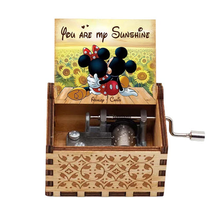 You Are My Sunshine - Personalized Couple Mouse Hand Crank Music Box