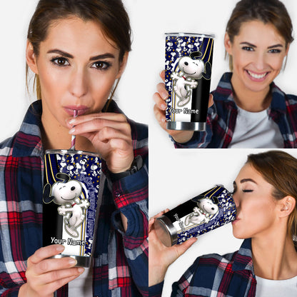 White Dog - Personalized Christmas Tumbler