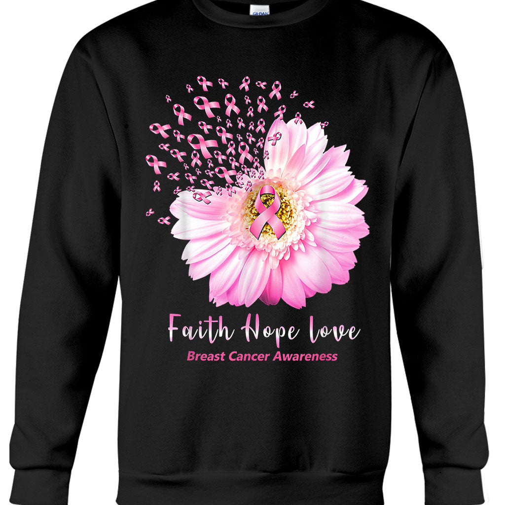 Faith Hope Love Breast Cancer Awareness T-shirt and Hoodie 092021