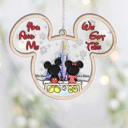 You And Me We Got This - Personalized Christmas Mouse Layers Mix Ornament
