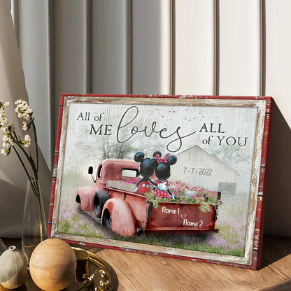 All Of Me Love All Of You - Personalized Mouse Canvas And Poster