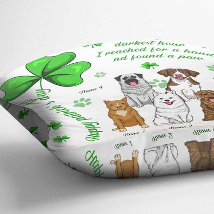 Irish Dog Is My Lucky Charm - Personalized Patrick's Day Throw Pillow
