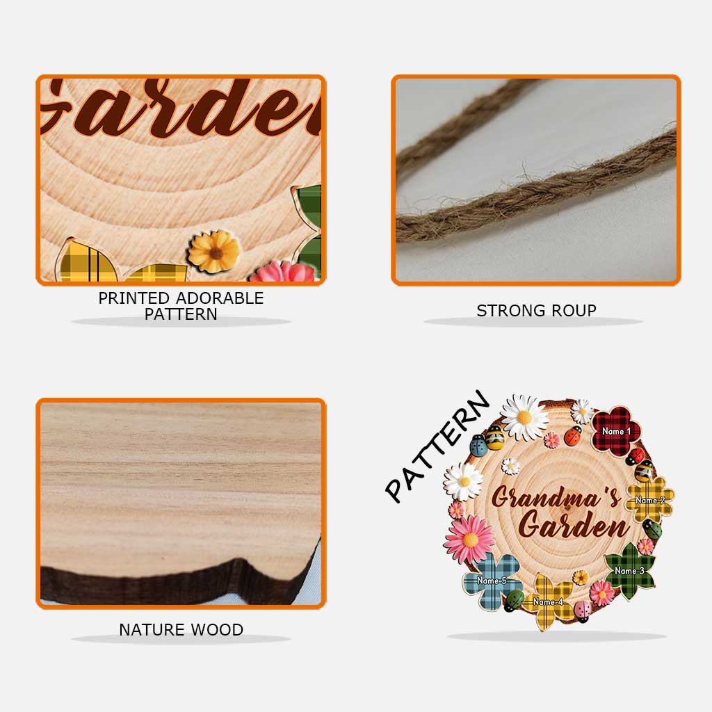 Grandma's Garden - Personalized Wood Sign