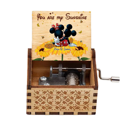 You're My Sunshine - Personalized Mouse Hand Crank Music Box