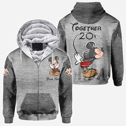 Mouse Ears Together Since - Personalized Couple Mouse All Over T-shirt and Hoodie