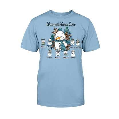 Warmest Grandma Ever - Personalized Christmas  T-shirt and Hoodie